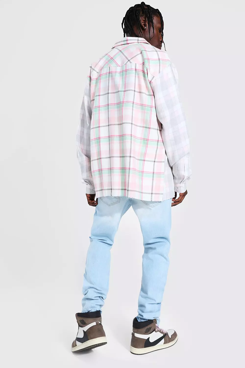 【BAON】[unisex] Torico Over Check Shirt Burberry Lapwig Check Shirt 8083149-A7028 ARCHIVE BEIGE IP